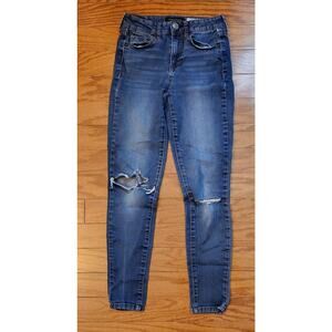 Aeropostale Jegging Size 0 Womens High Waisted Distressed Measures W24xL28